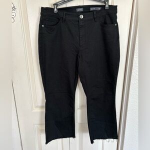 J Jill Denim Kick Flare Raw Edge Ankle Jeans Size 14 Petite